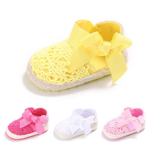 Li Haisheng Summer Newborn Baby Sandals 0-1 Year Old Baby Girl Cloth Sole Breathable Lace Shoes