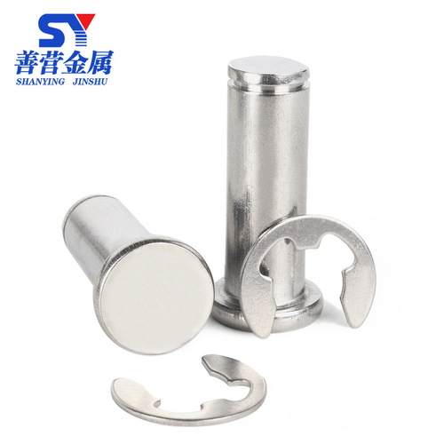 M3M4M5M6M8M10M12/304 stainless steel flat head grooved pin with grooved pin double-head circlip positioning cylindrical pin
