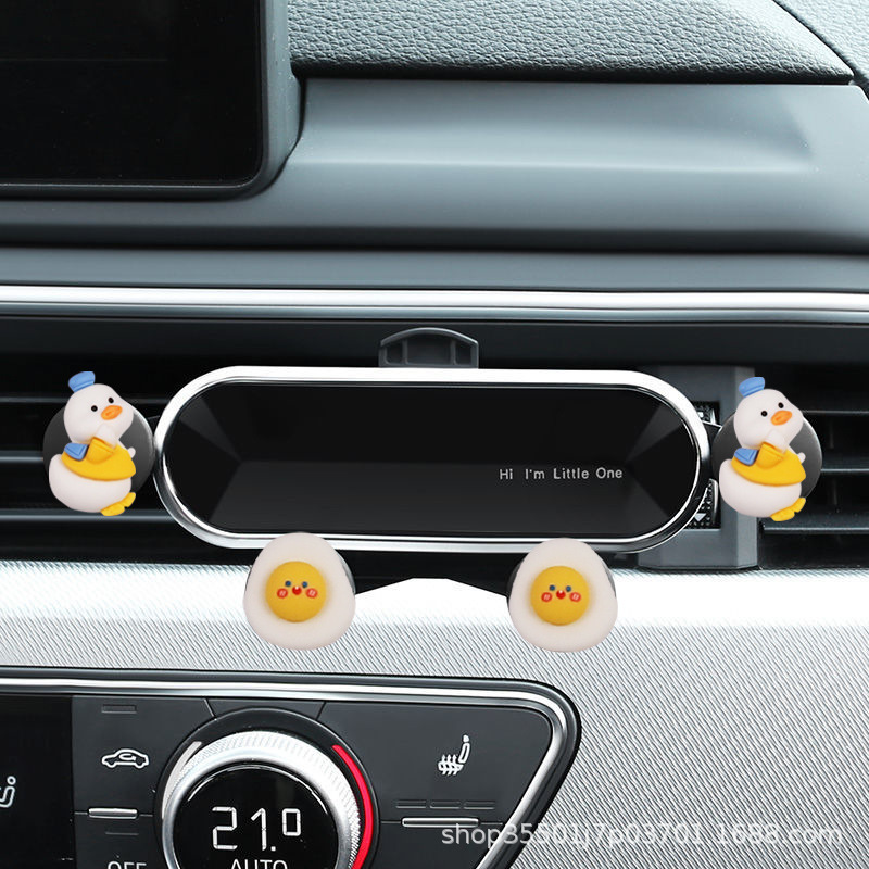 Coche soporte de teléfono móvil coche de navegación 2023 nuevo lindo conejo coche salida de aire coche soporte fijo marco