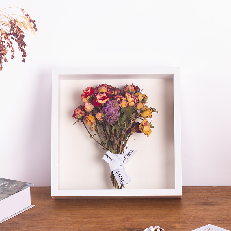 Simple Hollow3cm Dried Flower Decorative Photo Frame8 Inch10 Inch A4 A3 Modern Simple Rose Flower Frame