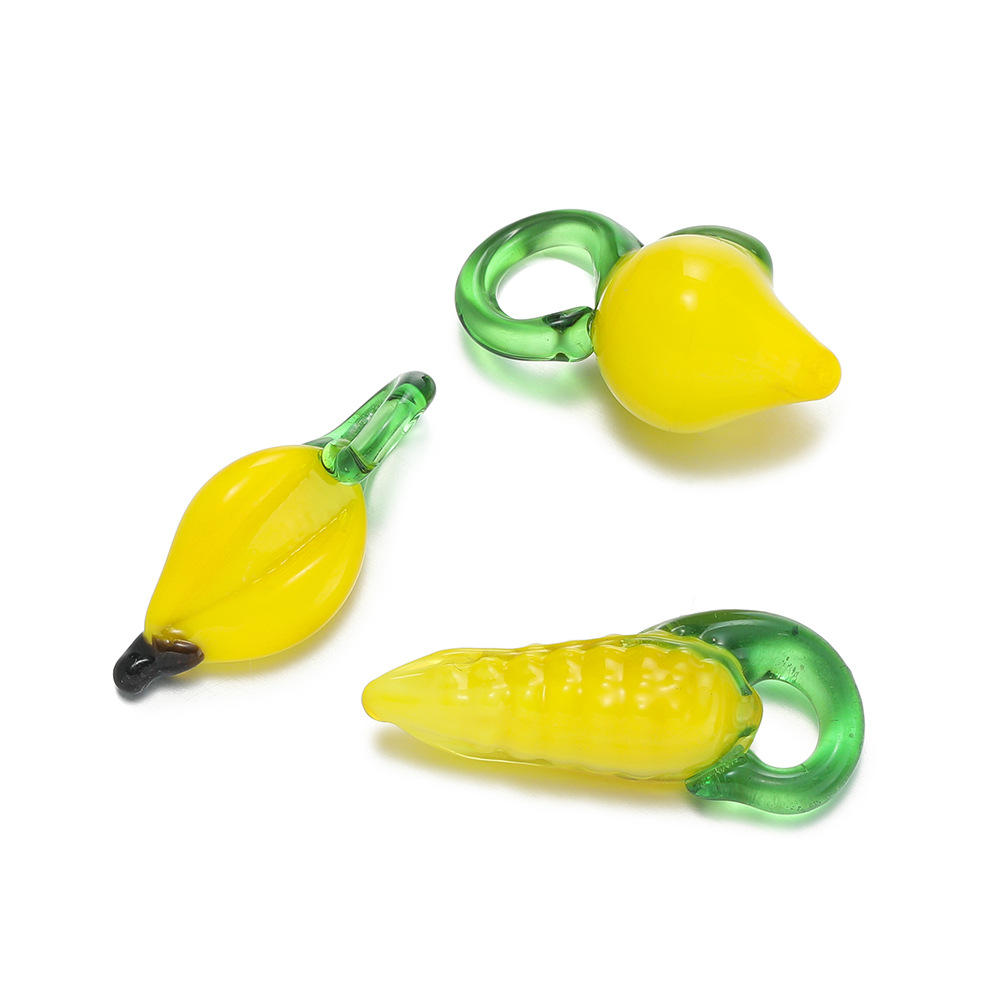 2 PCS/Package 12 * 19mm 8.5*19mm 9.5*25mm Glass Fruit Vegetable Pendant display picture 12