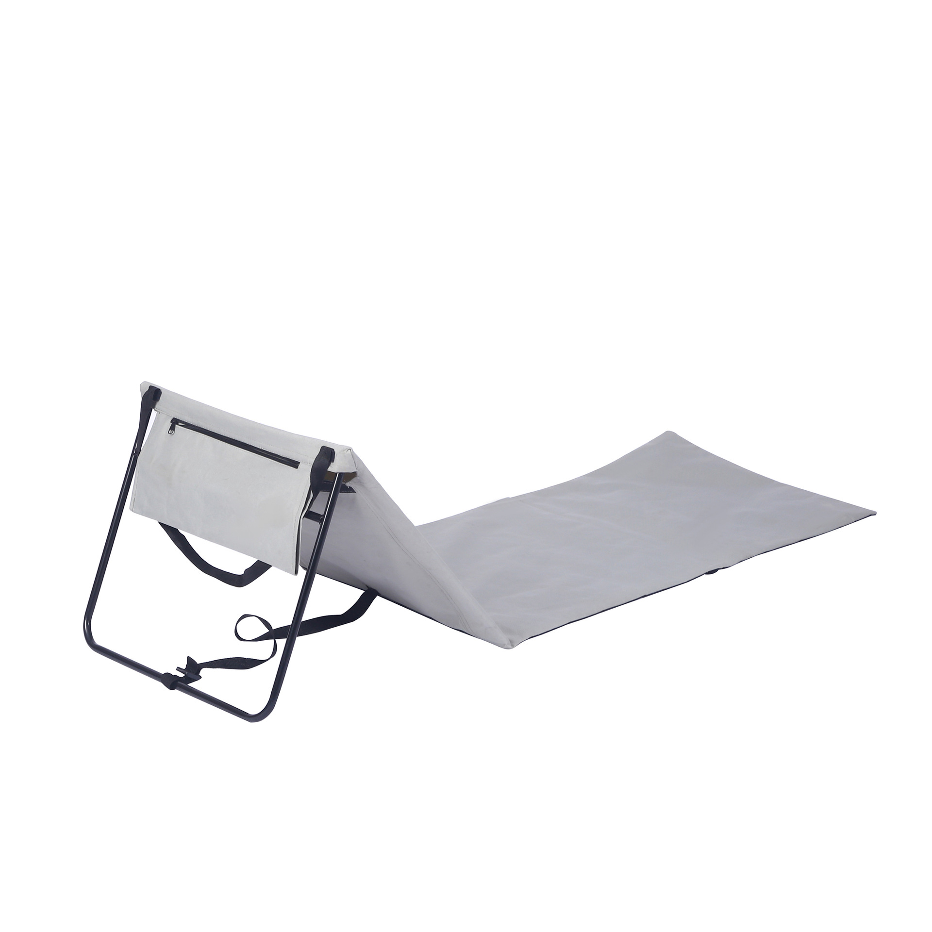 Silla de playa de pie de ocio al aire libre portátil cojín triple de tela Oxford siesta de oficina reclinable de pie bajo
