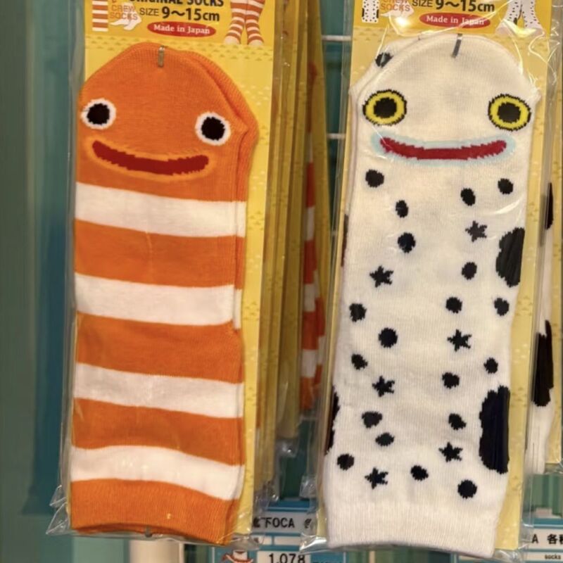 奇妙で珍しい靴下 沖縄水族館 ガーデンウナギ 周辺 日用品 かわいい 薄手 コットン ロングソックス|undefined