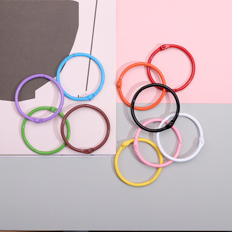 Bright Paint Quality Large Colorful 45mm Paint Keychain Closed Ring Handmade DIY Accessories Doll Pendant