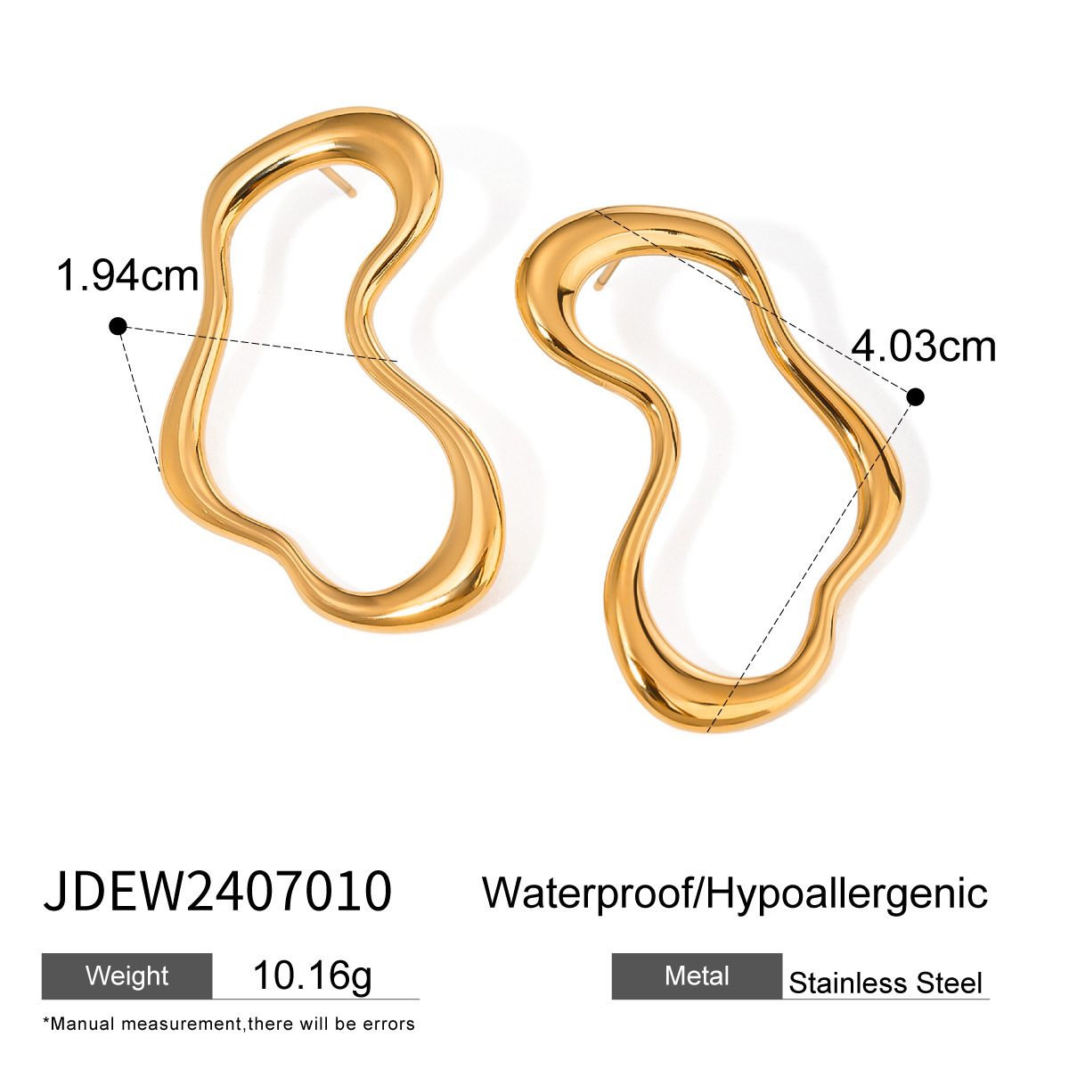 Wanxing Pendientes de circón de acero inoxidable europeo y americano Pendientes ins de alta calidad Pendientes de acero de titanio de 18k