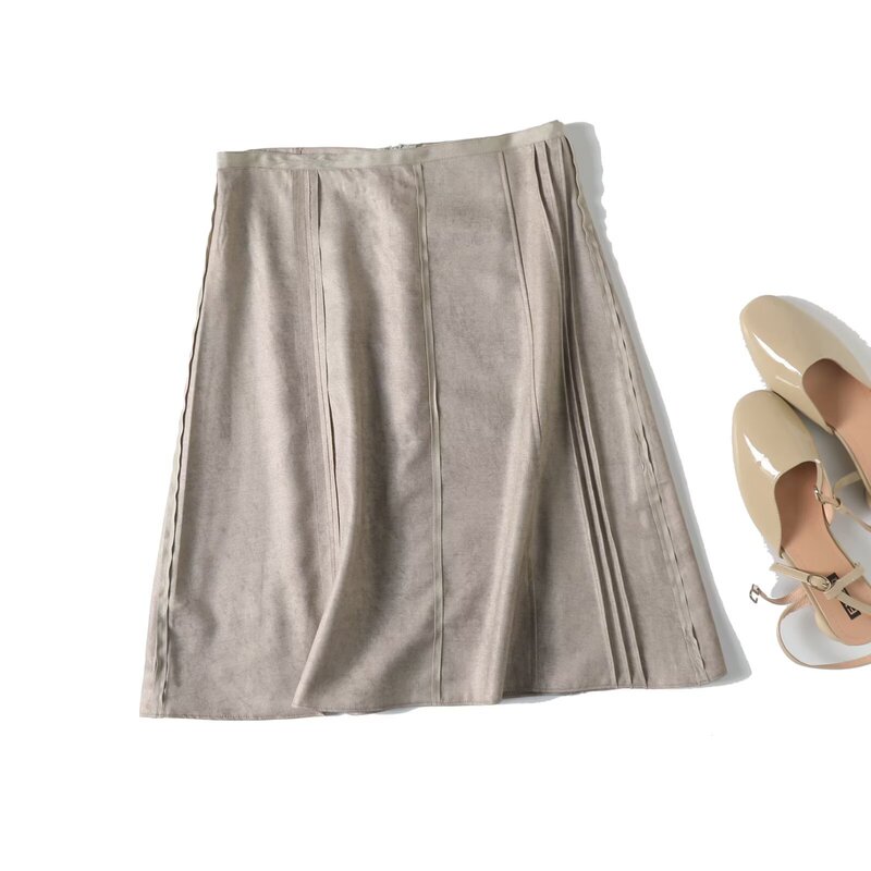 BM & MD & ZA European and American style summer new women's French casual relaxation lazy style long skirt Joker