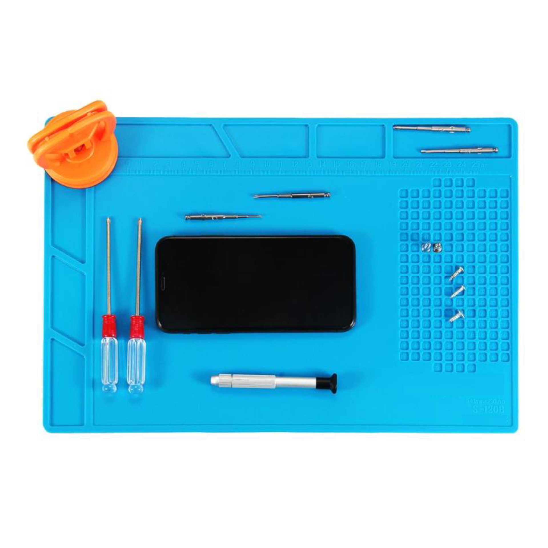 Cross-border hot-selling mobile phone and computer repair insulation pad silicone table pad hot air gun welding table high temperature resistant pad 34*23cm