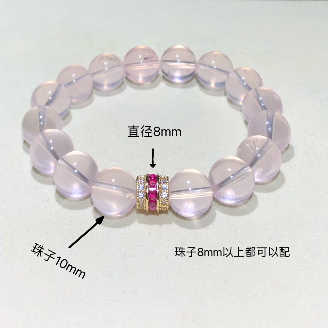 14K Gold-Filled High Color Retention Jewelry Crystal DIY Accessories Colorfulful Zircon Large Hole Spacer Beads Bracelet Necklace Accessories