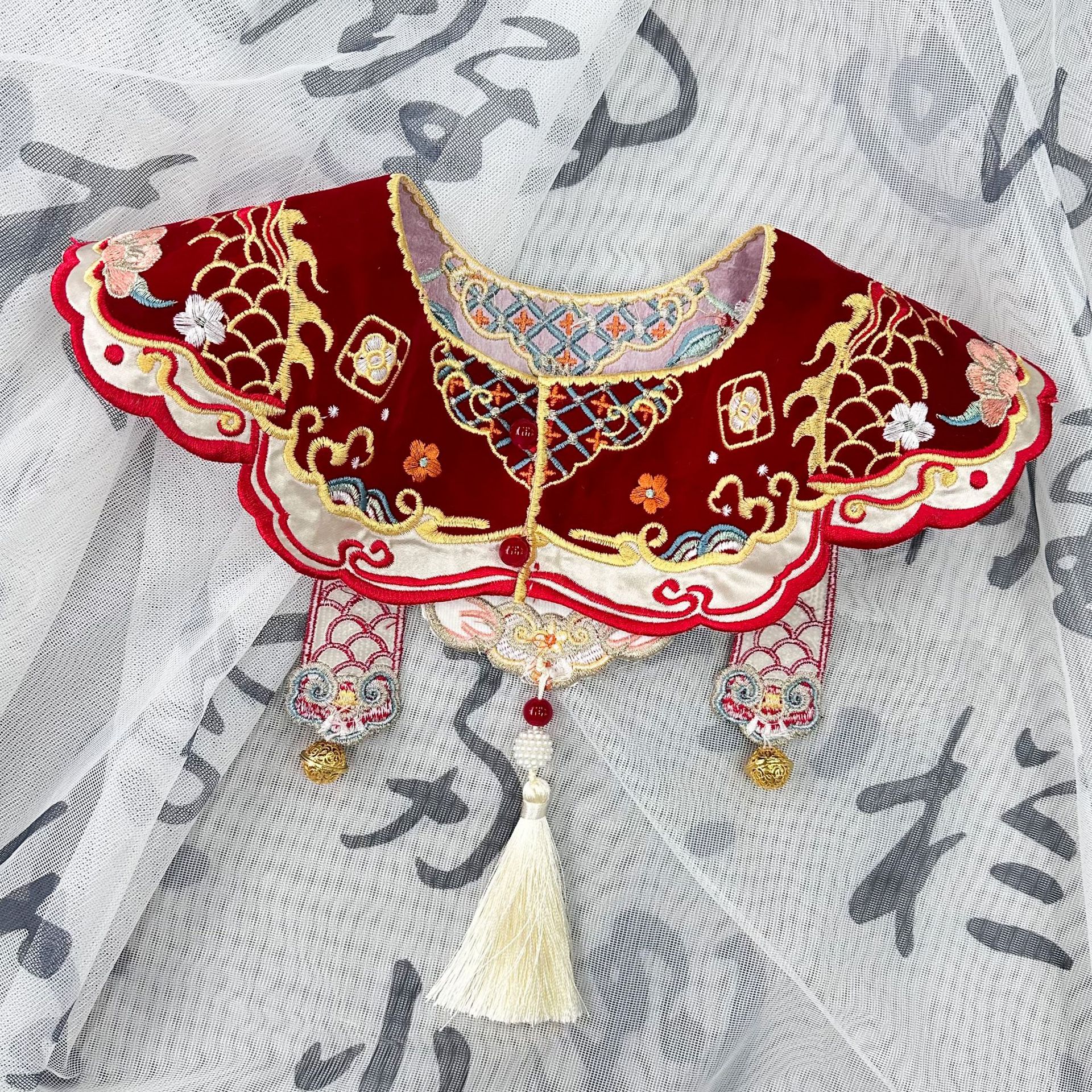 Niños Hanfu cuello bordado nube hombro exquisito nuevo estilo chino campana LiuSu Año Nuevo Hanfu falda de cara a caballo vestido festivo image 3