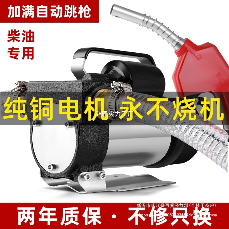 电动抽油泵12v24v通用220v柴油泵小型加油机抽油机自吸泵加油