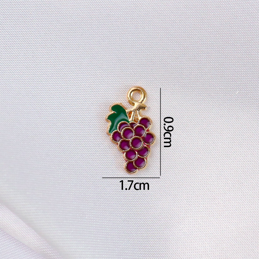 Colgante de frutas de aleación con gota de aceite, DIY pulseras y pendientes