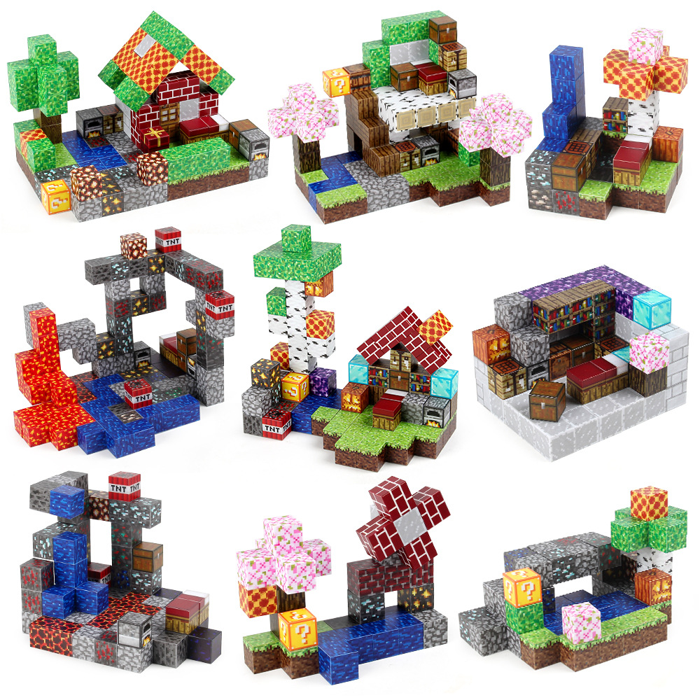 Cross-border My Magnetic World Block Block Set 23MM Magnetic Assembly Mini Building Magnetic Block