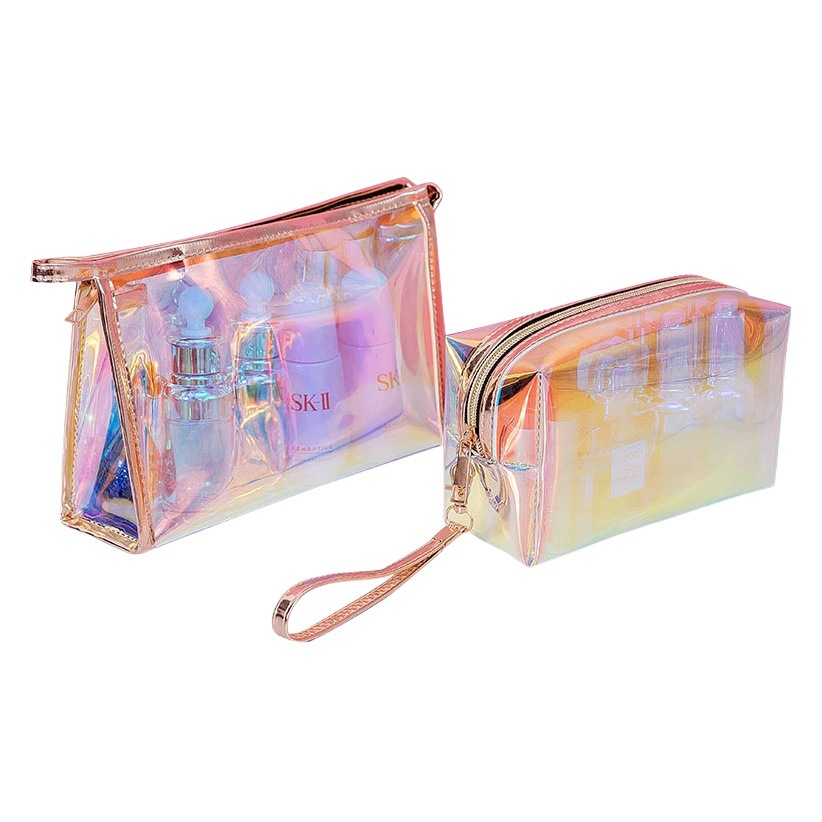 Nuevo bolso cosmético de TPU bolsa de almacenamiento de láser cosmético bolsa transparente portátil colorido viaje bolsa de lavado transfronterizo