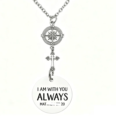 Car hanging – Stainless Steel Round Plaque Car - chain-clause-9-car-ornaments