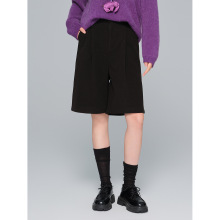 【知合堂】高腰五分裤女2025秋冬新款复古气质显瘦直筒宽松中裤