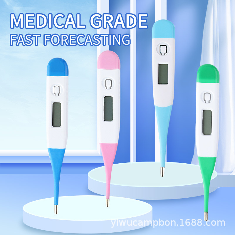 Foreign Trade Export Wholesale Digital Thermometer Soft Head Household Kidsren's Armpit Oral Digital Thermometer