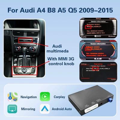 Decoder Supply Source, Simsiz CarPlay və Android Auto - audi-a4-b8-a5-q5-2009-2015