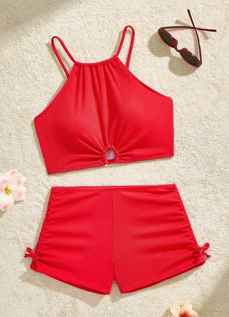 Damen Zweiteiliger Bikini Für Das Thermalbad Sportliche Bademode_voghion.com