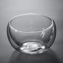 厂家批发加厚耐热双层玻璃沙拉碗隔热水果玻璃碗粥碗汤碗大号饭碗