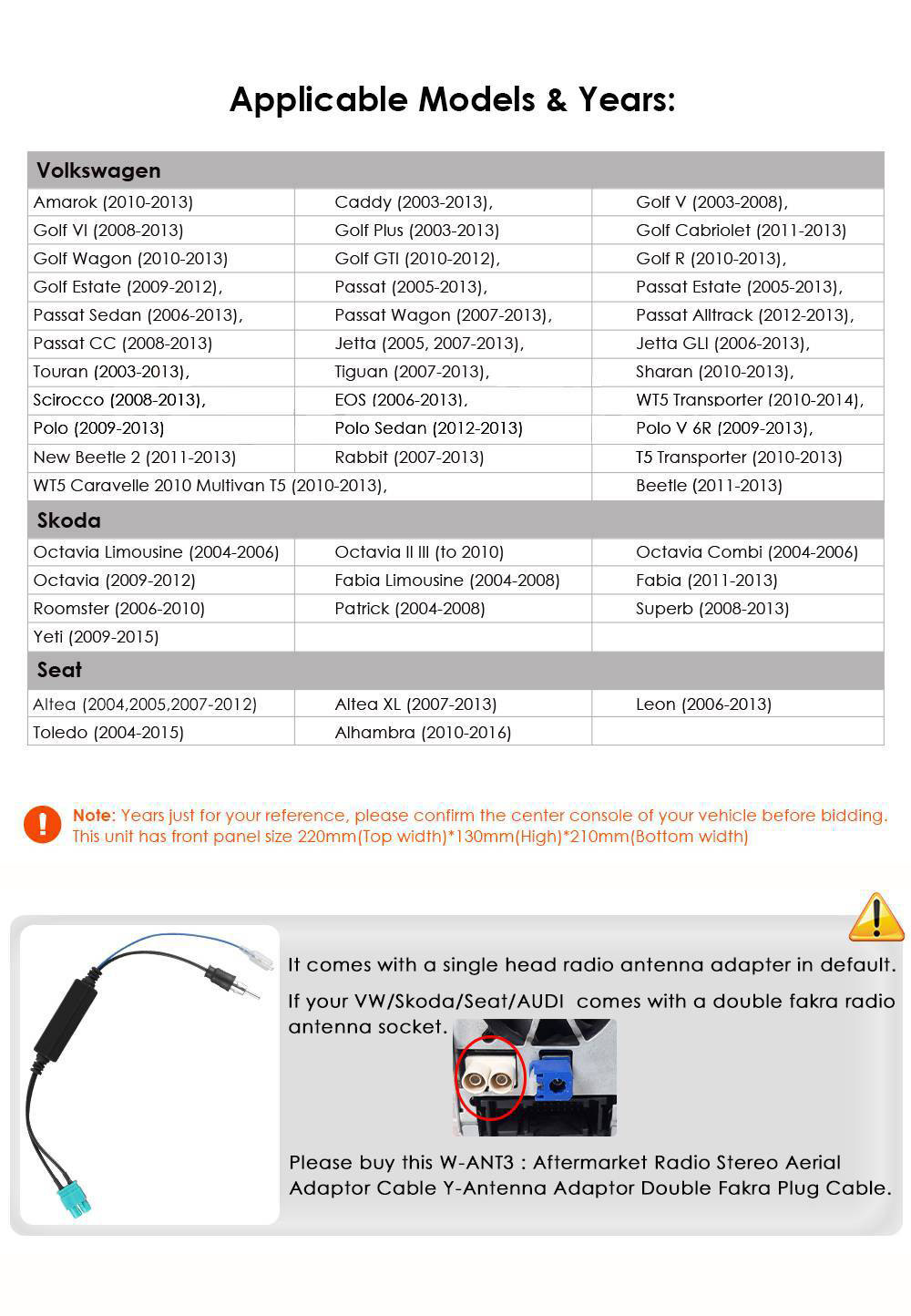 Suitable for Volkswagen 7-inch universal car machine central control screen car navigator Android car reversing image all-in-one machine