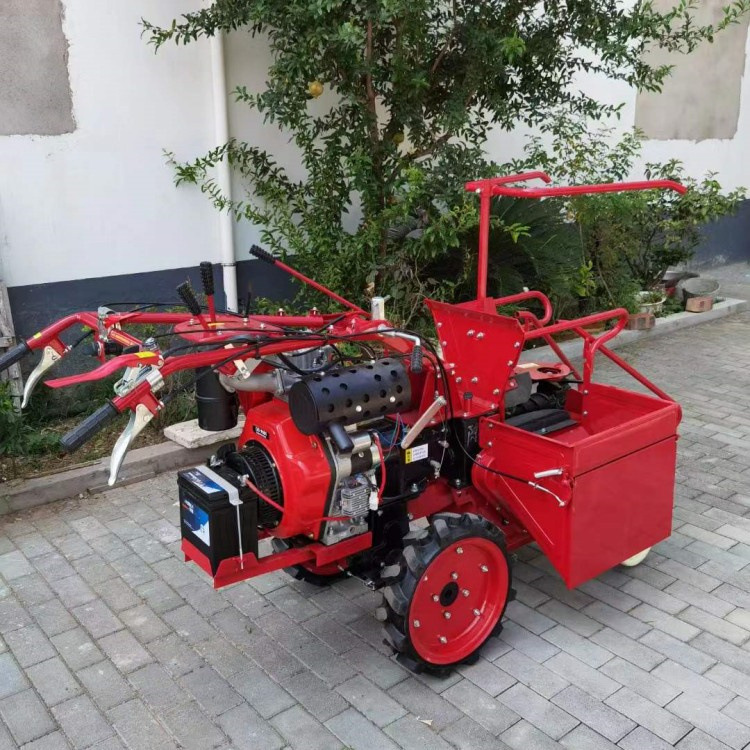 扒皮坐式秸秆粉碎机  单行小型玉米收获机 12马力剥皮棒子收割机