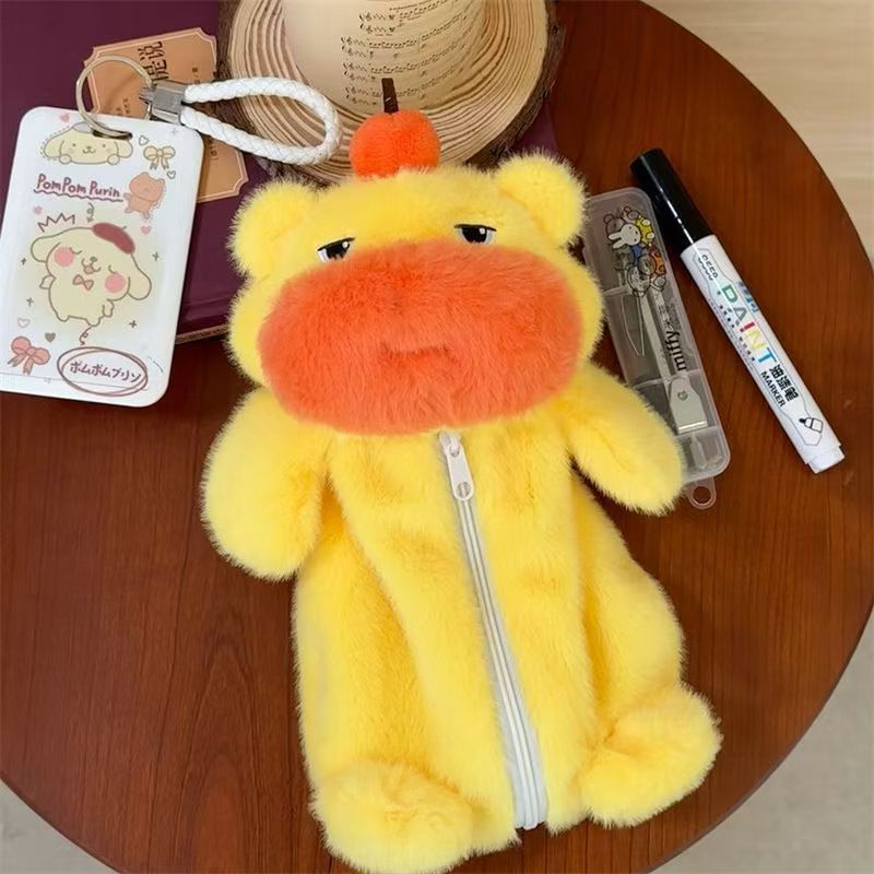 新しいかわいいカピバラカピバラぬりえペンバッグぬいぐるみ学生文具バッグかわいい表現バッグギフト|undefined