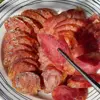 2 pounds of spicy sausage + 1 pound of original sausage (-)