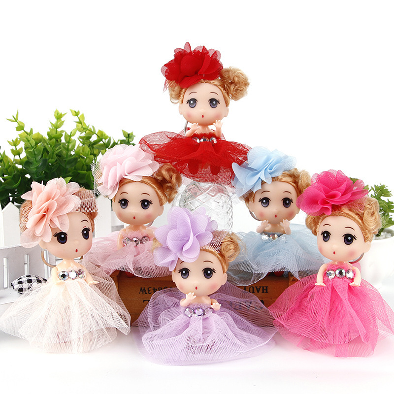 Korean Version of the Ever-Changing Confused Barbie Doll Keychain Doll 12cm Student New Year Gift Wholesale Cross-Border Exclusive Supply