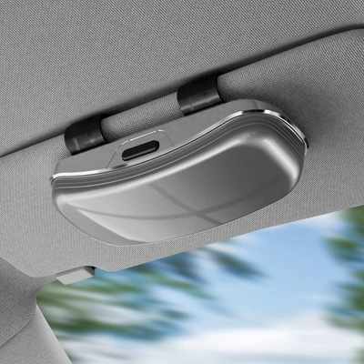 Car Glasses Clip/Bill Clip Sunglasses Clip, Car Interior Driver's - new-glasses-case-grey-can-be-shipped-on-behalf-of-others