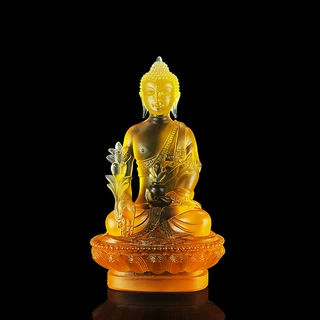 可厂家直接定制琉璃神佛像水晶佛像家庭寺庙供奉药师佛琉璃药师佛