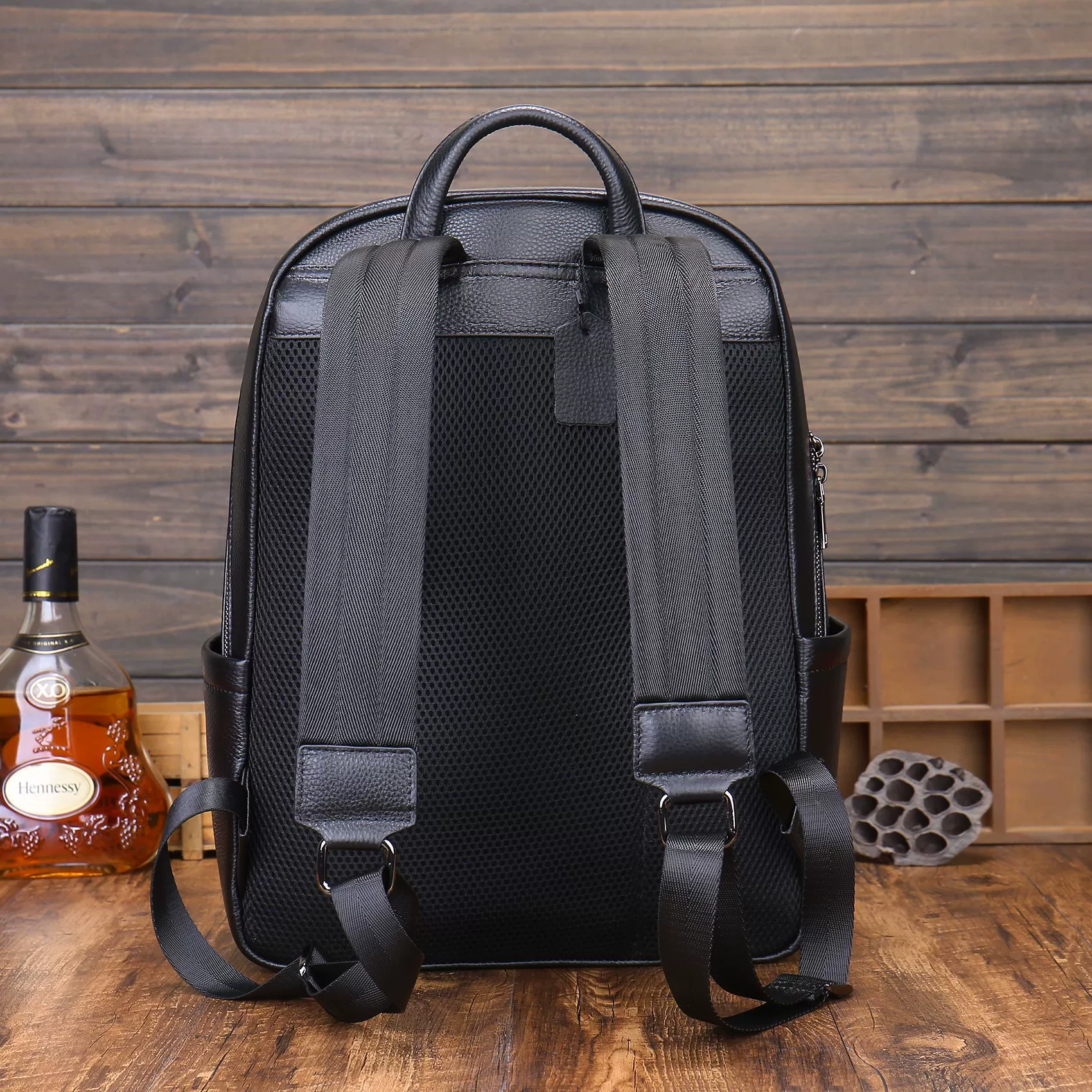 (Cross-border trading), leather backpack, laptop, crocodile print, genuine leather, cowhide