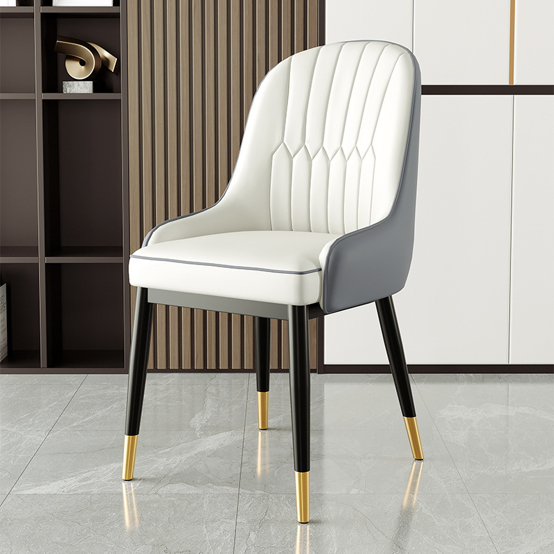 Sillas de comedor de lujo ligero transfronterizo AliExpress sillas de comercio exterior restaurantes italianos sillas de hotel respaldadas sillas de mesa de comedor nórdicas image 7