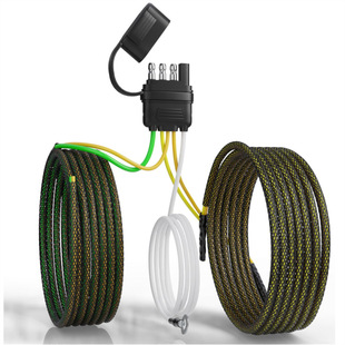 4-pin 5-wire trailer harness total length 22 feet 332 grams 18AWG pure copper wire with nylon mesh tube sheath