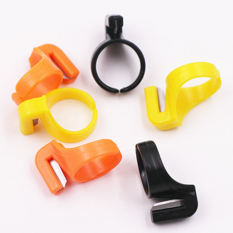 Ring Knife Sewing Tool Set Finger Knife Textile Packaging Rope Cutting Finger Knife Plastic Yarn Shear Sewing Ring Thread Cutter