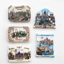 匈牙利首都布达佩斯创意旅游纪念树脂工艺品UV打印风景磁铁冰箱贴