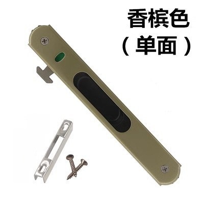 Cerradura de gancho para puerta corredera de aleación de zinc - Cerradura de una/doble cara para puerta corredera de vidrio/aleación de aluminio incrustada, estilo antiguo 90