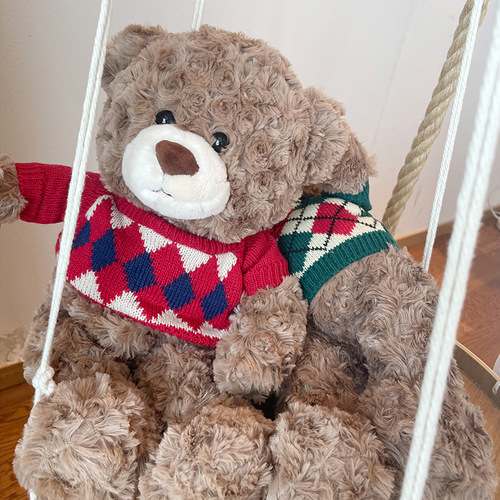 Teddy bear doll plush toy wholesale release doll press bear doll large birthday gift cross-border wedding