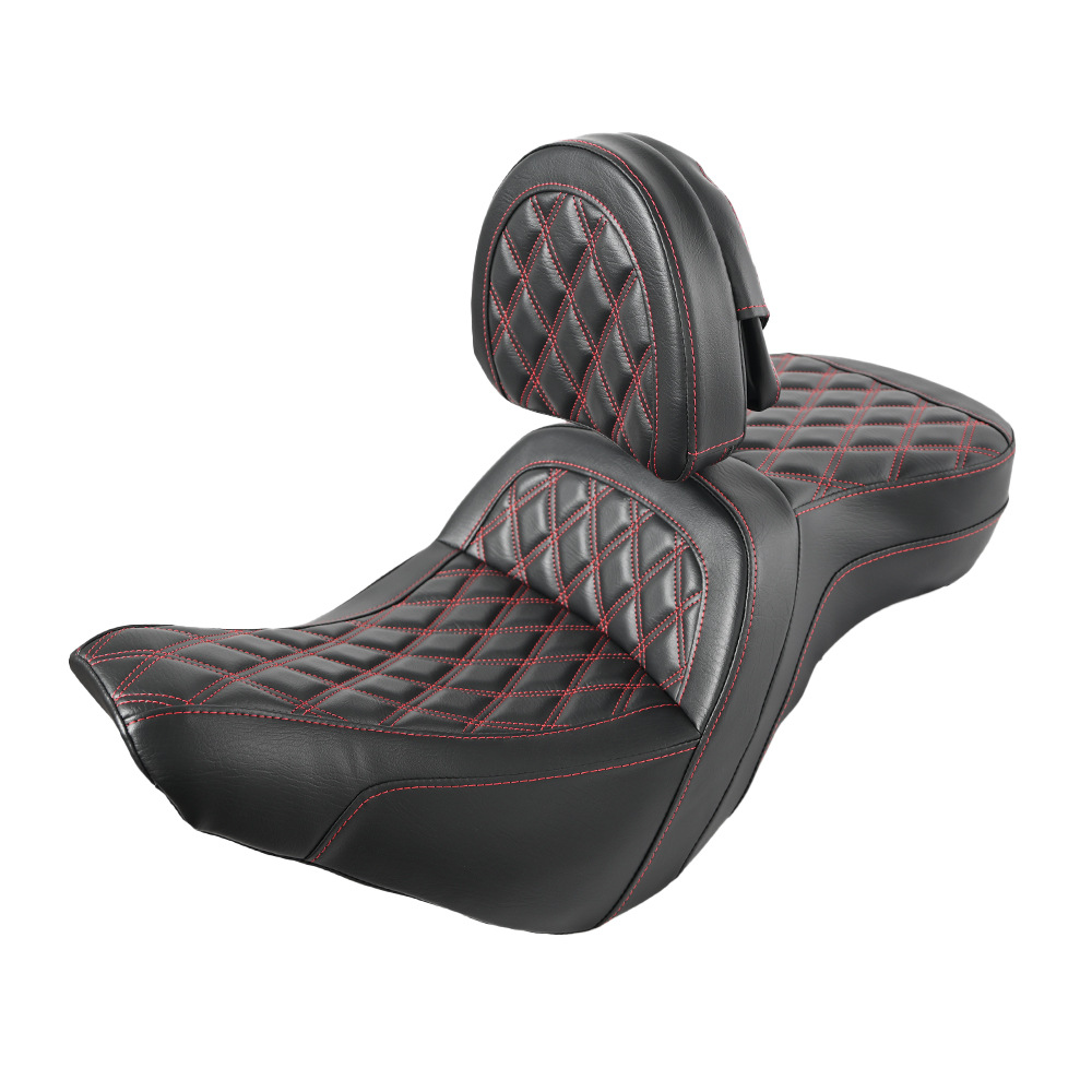 Motorcycle Seat Cushion Suitable for Harley 18-25 Softail Road King Road King S Dyna Glide Sofa Seat Cushion with Backrest