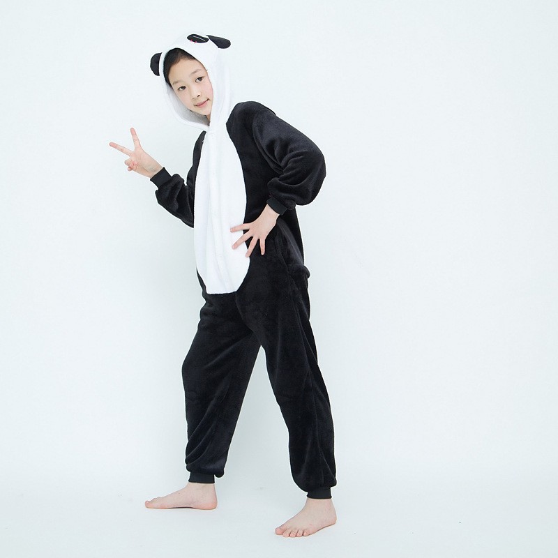 Transfronteriza de otoño e invierno de dibujos animados de animales pijamas de una pieza de franela engrosada versión higiénico kumamoto oso cálido homewear lote mixto