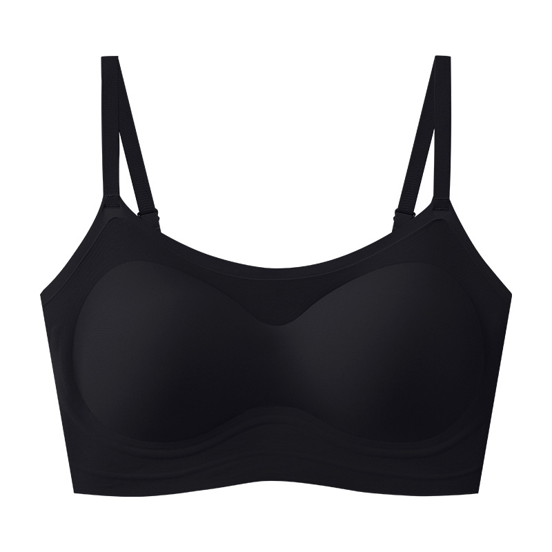 Pequeño cuello redondo blanco T compañero invisible sin marca fondo líquido ropa interior de mujeres pechos pequeños no se pueden juntar tazas vacías sujetador de pecho delgado