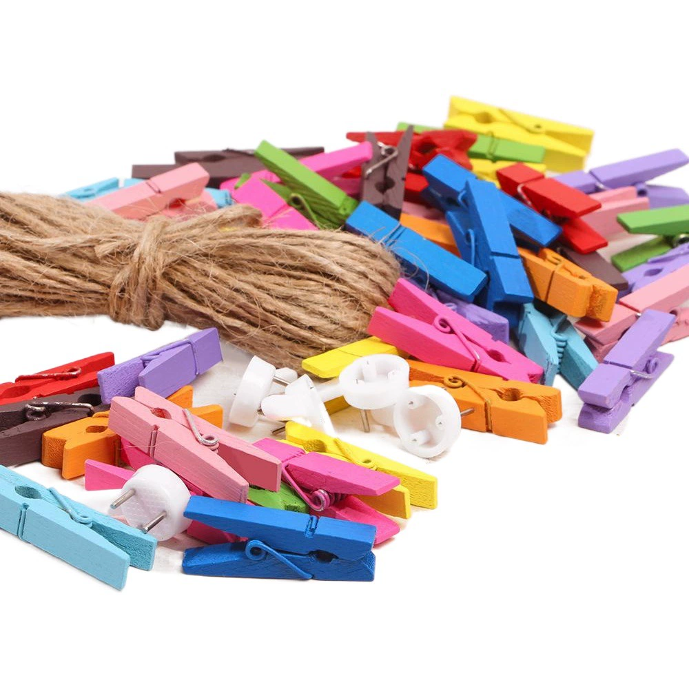 7,2 Березовый зажим Деревянный зажим для одежды Закусочный зажим Домашний ежедневный цвет Милый маленький деревянный зажим Клип меню