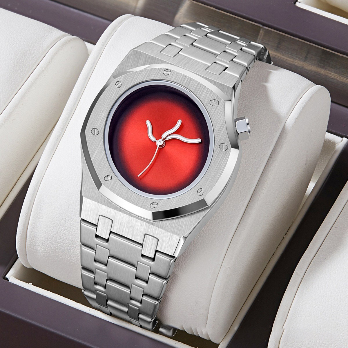 Octagonal Men's Mechanical Watch - Versatile Stainless Steel_voghion.com