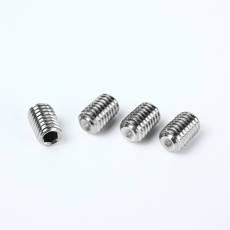 304 스테인리스 오목한 끝 세트 나사 DIN916 육각형 소켓 끝 헤드리스 기계 미터 정지 위치 GB80