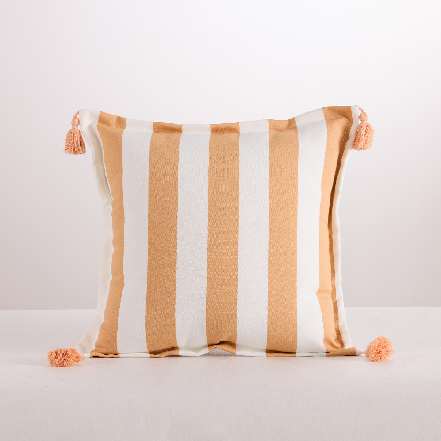 Orange White Striped Lime Waterproof Pillow
