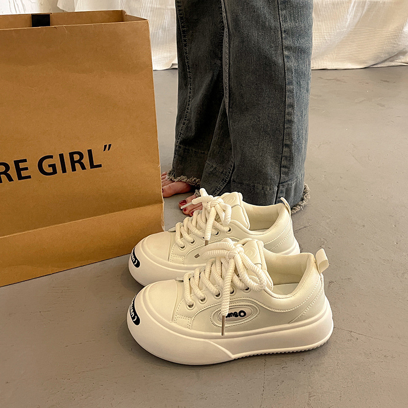 Damen Sneaker Mit Dicker Sohle Für Frühling Und Herbst Modisch_voghion.com