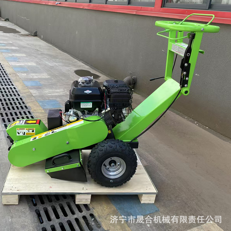 出口贵宾园林清理树根机 木桩树墩清理机 汽油手推树桩研磨机