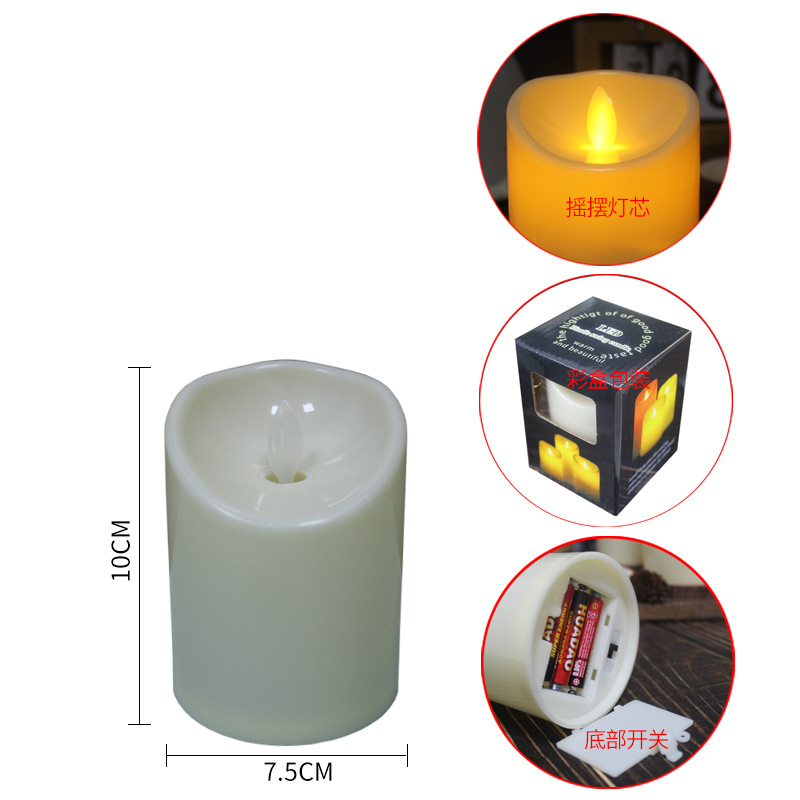 LED vela electrónica de control remoto concierto de boda sin humo falso vela guión matar decoración de cumpleaños romántico transfronterizo