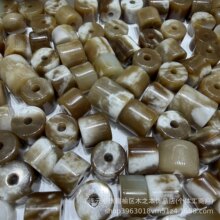 天然和田玉糖料桶珠隔珠diy配件手工手绳项链文玩佛珠时尚饰品配