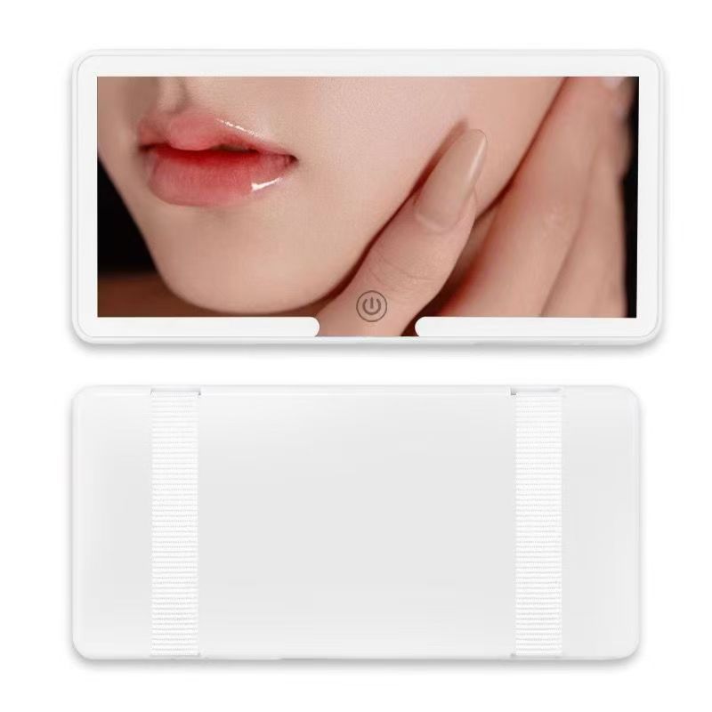 Smart Car Sunshade Vanity Mirror Led Light High-Definition Universal Portable Multi-Functional Three-Color Light Car Vanity Mirror
