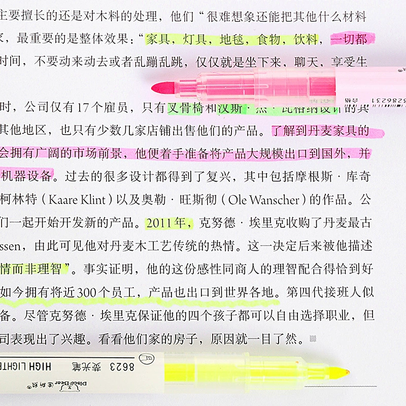 Fluorescence double-sided marker for elementary school students